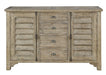 Louvred Door Buffet - Taupe