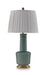 Webbington - Ceramic Table Lamp - Teal / Gold Finish