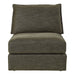 Leighton - Modular Armless Chair With 1 Pillow - Green Chenille