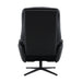 Labonita - Motion Accent Chair With Swivel & Ottoman - Black Top Grain Leather & Black