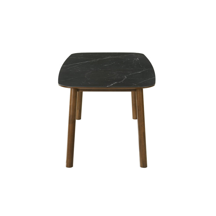 Emorie - Rectangle Wood Dining Table - Black / Walnut
