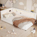 Upholstered Platform Bed With LED Belt And USB Ports