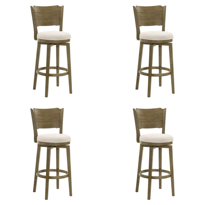 Winsley - Coastal Modern Swivel Wood Bar Height Kitchen Bar Stool