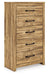 Maystonna - Five Drawer Chest - Brown