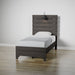 Twin Bed With Integrated Lights - Brown