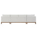 Valiant - Sectional Sofa With 4 Pillows - Ivory Chenille
