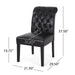 Broxton - Tuft Dining Rolltop Chairs With Button Tufted Backrest (Set of 2)