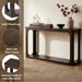 Console Table With Open Arch Cutouts For Living Room Hallway - Espresso