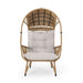 Outdoor Wicker Standing Basket Chair With Cushion