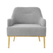 Modern Elegance Accent Chair With Curved Backrest