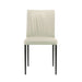 Meriam - Full Back Top Grain Leather Upholstered Metal Dining Chairs (Set of 2)