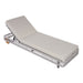 Outdoor Chaise Lounge With Wheels, 5 Position Adjustable Backrest