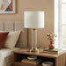 Luna - Table Lamp With On / Off Switch Clear Body Base - Clear / Silver / White