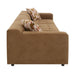 Zoey - Modular - LF Arm Chair With Pillow - Chocolate Suede