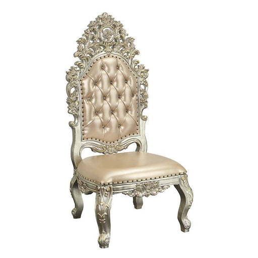 Sorina - Side Chair (Set of 2) - PU & Antique Gold Finish Sacramento Furniture Store Furniture store in Sacramento