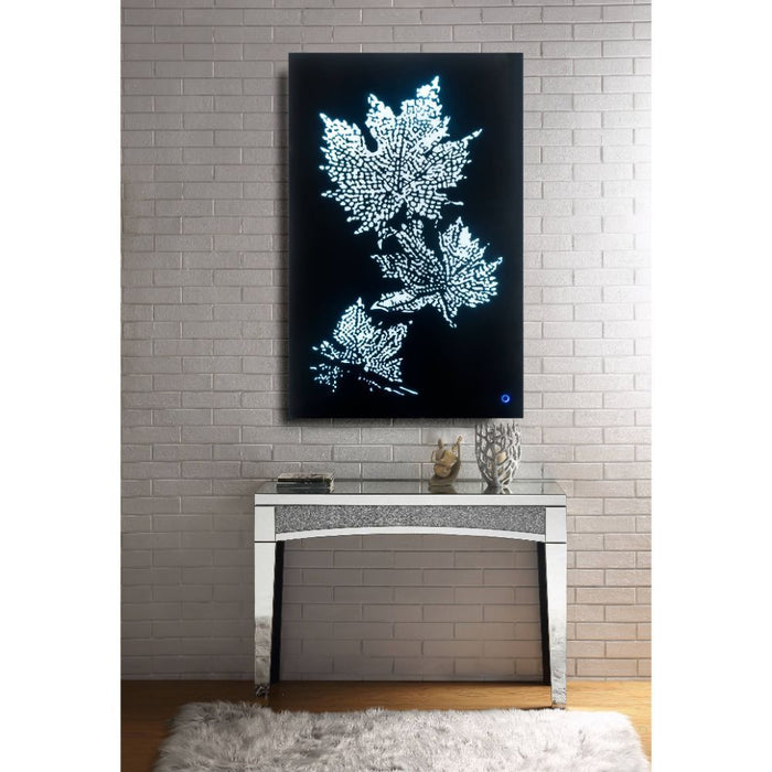 Talisha - 55" Wall Art With LED - Smoky Glass & Faux Crystal