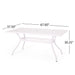 Celestine - Outdoor Cast Aluminum Dining Table With Floral Lattice Design And Umbrella Holder