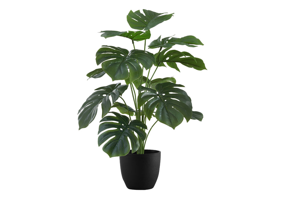 monstera silk plant 24" Tall, Artificial Plant, Monstera, Indoor, Faux, Fake, Table, Green — Sacramento Furniture Store