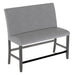 Upholstered Bench With Back - Gray