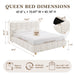 Pula - Queen Platform Bed With Upholstered Headboard, Slat Support, No Box Spring Needed - Ivory