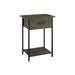 Contemporary 2 Tier Accent Table With Storage Drawer