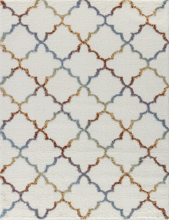 Loft Shag - 7'10" X 9'10" Shaggy Area Rug Polypropylene - Ivory