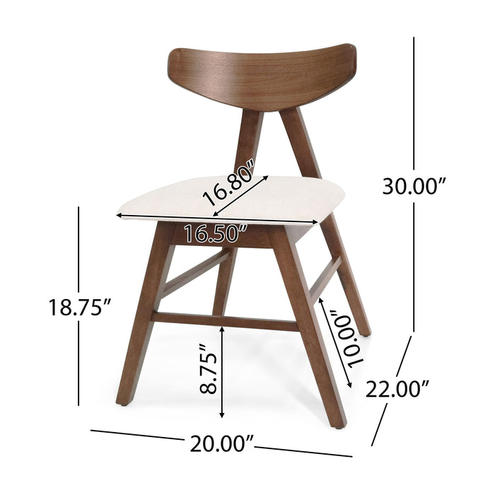 Vida - Dining Chair (Set of 2) With Upholstered Seats - Light Beige