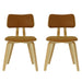Jaguar - Curved Back Wood Dining Chair With Faux Leather Seat
