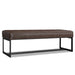 Penelope - Ottoman Bench With Genuine Leather Upholstery - Brown