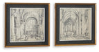 Downyard - Wall Art Set (Set of 2) - Black / Beige
