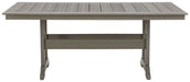 Visola - RECT Dining Table w/Umb OPT - Gray