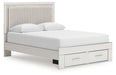 Zuraleus - Upholstered Panel Platform Storage Bed