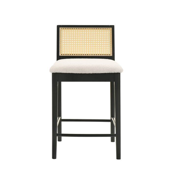 Tobias - Coastal Modern Wood Counter Height Kitchen Bar Stool