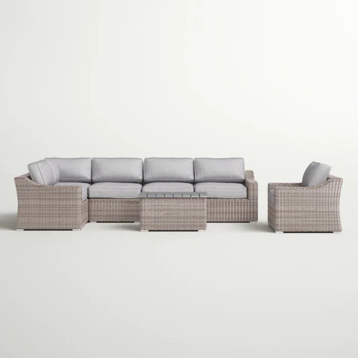 Stylish Sofa Seating Group With Cushions Perfect For Outdoor Gatherings