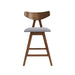 Mid Century Modern Counter Stool With V Shape Frame And Upholstered Seating