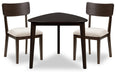 Shorbyn - 3 Pc. - Dining Table And 2 Chairs - Merlot