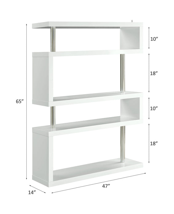 Buck II - Bookshelf - White High Gloss