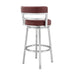 Titana - Swivel Faux Leather And Brushed Stainless Steel Bar Stool