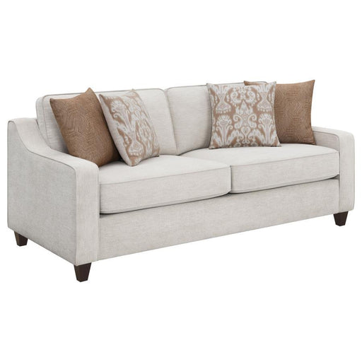 Christine - Upholstered Cushion Back Sofa - Beige Sacramento Furniture Store Furniture store in Sacramento