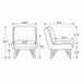 Armless Accent Chair - Dark Navy