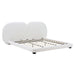 Upholstered Platform Bed With Split Headboard