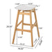 Modern Bar Stool Set With Upholstered Seating