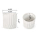 Planter With Subtle Pleated Design - Antique White