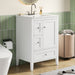 Modern Bathroom Vanity With Sink, Soft Close Drawers & Door, Storage Rack