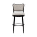 Baxter - Steel Frame Fabric Upholstered Swivel Bar Height Barstool
