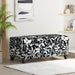 Luxury Storage Ottoman With Floral Patterned Fabric, Soft-Close Hinges, Multi Functional
