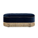 Melinda - Oval Tufted Bullion Fringe Storage Bench