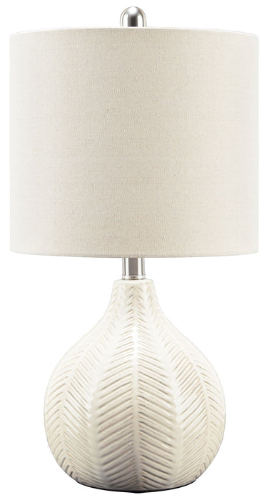 Rainermen - Off White - Ceramic Table Lamp Sacramento Furniture Store Furniture store in Sacramento