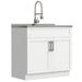 Hennessy - Deluxe Laundry Cabinet With Faucet And Stainless Steel Sink