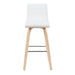 Vienna - Modern Swivel Bar Height Stool - Patterned Oak Wood Frame